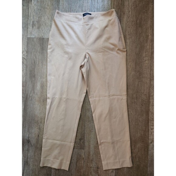 TALBOTS Beige Hollywood Side Zip Stretch Dress Pant Size 10 *EUC* - Picture 1 of 7